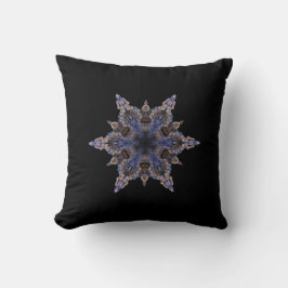 Kaleidoskop Snowflake Intricentive Design Black Kissen