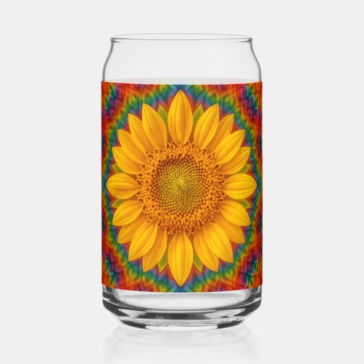 Kaleidoskop Sonnenblume Dosenglas (Vorderseite)
