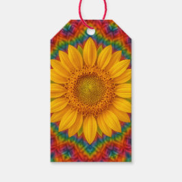 Kaleidoskop-Sonnenblume Geschenkanhänger