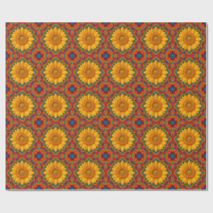 Kaleidoskop-Sonnenblume  Geschenkpapier