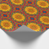 Kaleidoskop-Sonnenblume  Geschenkpapier (Ecke)