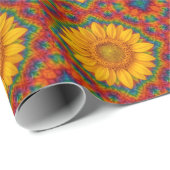 Kaleidoskop-Sonnenblume  Geschenkpapier (Rolleneckpunkt)