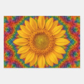Kaleidoskop-Sonnenblume  Geschenkpapier Set (Vorderseite 3)