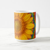 Kaleidoskop-Sonnenblume  Kaffeetasse (VorderseiteRechts)