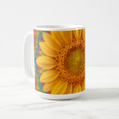 Kaleidoskop-Sonnenblume  Kaffeetasse (Vorderseite Links)