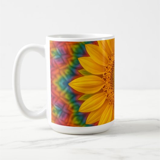 Kaleidoskop-Sonnenblume  Kaffeetasse (Links)