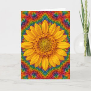 Kaleidoskop Sonnenblume Karte