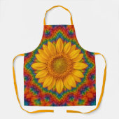 Kaleidoskop-Sonnenblume  Schürze (Vorderseite)
