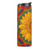 Kaleidoskop-Sonnenblume  Thermosbecher (Nach links gedreht)