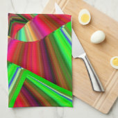 Kaleidoskop Star Art Red Green Geschirrtuch (Viertel Falte)