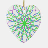 Kaleidoskop-Star, Lila Kunst in Weiß Grün, Blau Keramik Ornament (Rechts)