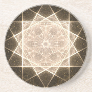 Kaleidoskop-Star und Gold Getränkeuntersetzer