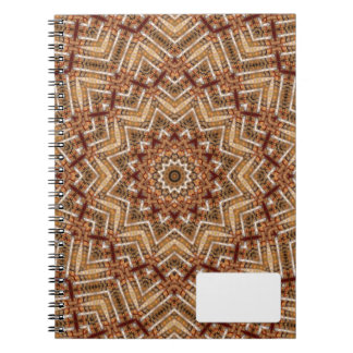 Kaleidoskop-Stern-Mandala-Bernstein-Muster Notizblock