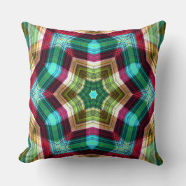 Kaleidoskop-Stern migriert mit Tiefe zu Hexagon Kissen