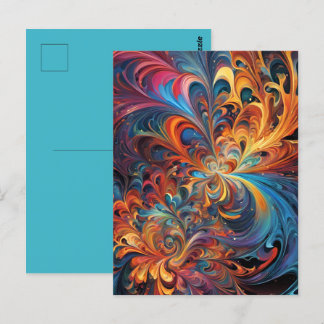 Kaleidoskop-Sterne Postkarte