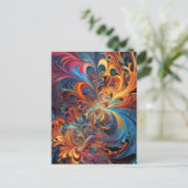 Kaleidoskop-Sterne Postkarte (Stehend Vorderseite)