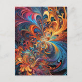 Kaleidoskop-Sterne Postkarte (Vorderseite)