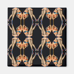 Kaleidoskop-Symmetrie-Muster Mädchen Magnet