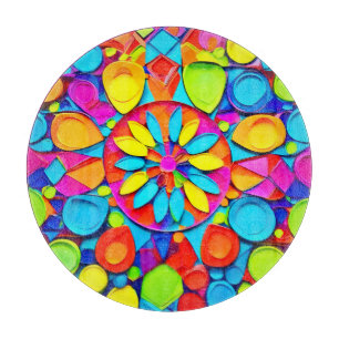 Kaleidoskop-Symphonie-Kunstwerk Schneidebrett