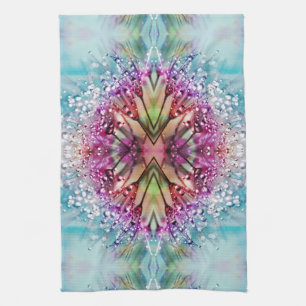 Kaleidoskop-Tautropfen: Abstrakte Blumenkunst Geschirrtuch