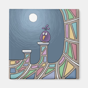 Kaleidoskop-Tiki-Vogel Magnet