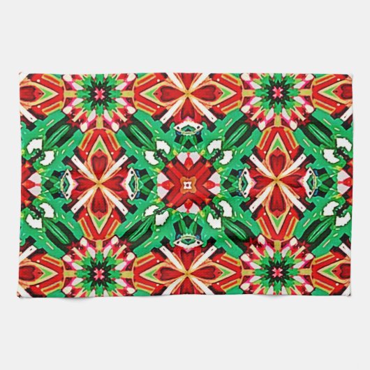 Kaleidoskop-Traum-Mandala-Kunst Geschirrtuch (Horizontal)