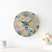 Kaleidoskop-Traum Personalisiert Große Wanduhr (Zuhause)
