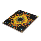 Kaleidoskop-Träume: Eine Abstrakte Sonnenblume Fliese (Seite)