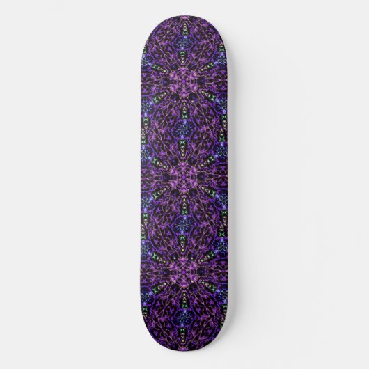 Kaleidoskop träumt Lila Schwarzes Grün Skateboard (Vorderseite)
