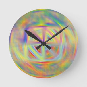 Kaleidoskop-Uhr Runde Wanduhr