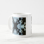 Kaleidoskop-Versteckmuster Kaffeetasse (Vorderseite Links)