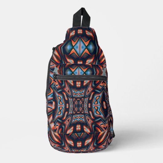 Kaleidoskop Visionen Rustikales Orange 8 Sling Bag (Vorderseite)
