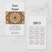 Kaleidoskop-Visitenkarte mit Kalender 2013 Visitenkarte (Vorne/Hinten)
