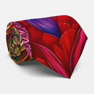 Kaleidoskop von Farben Floral Neck Tie Krawatte