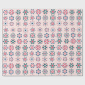 Kaleidoskop Yuletide: Faszinierendes Weihnachtsmos Geschenkpapier (Flach)