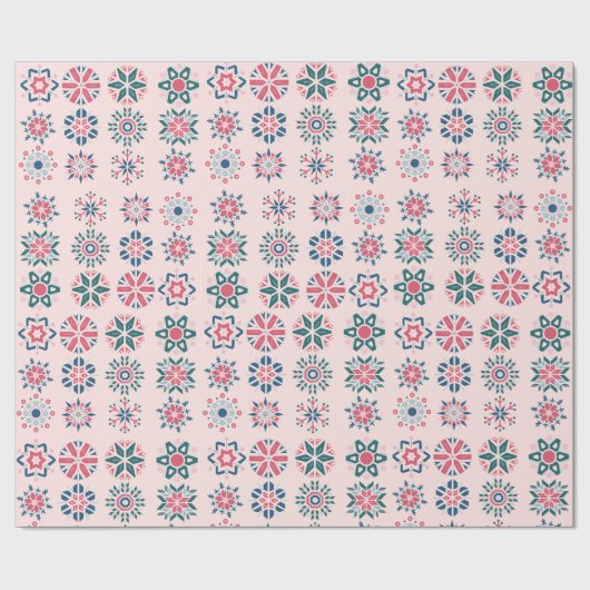 Kaleidoskop Yuletide: Faszinierendes Weihnachtsmos Geschenkpapier (Flach)