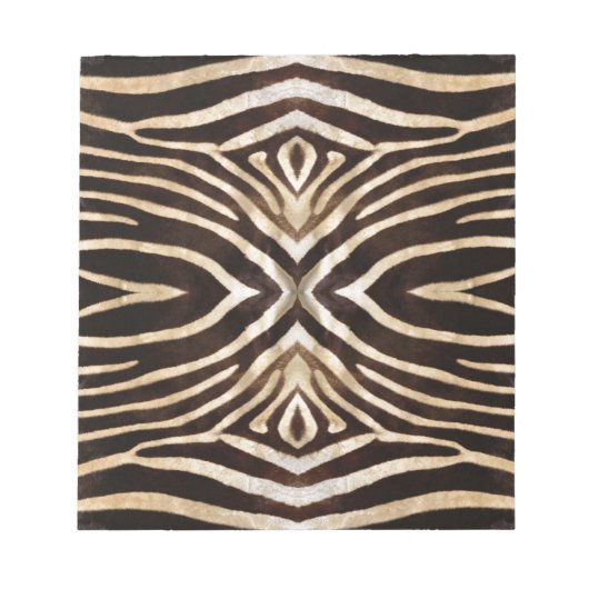 Kaleidoskop Zebra Fur Muster Notizblock (Vorderseite)