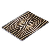 Kaleidoskop Zebra Fur Muster Notizblock (Linke Seite)