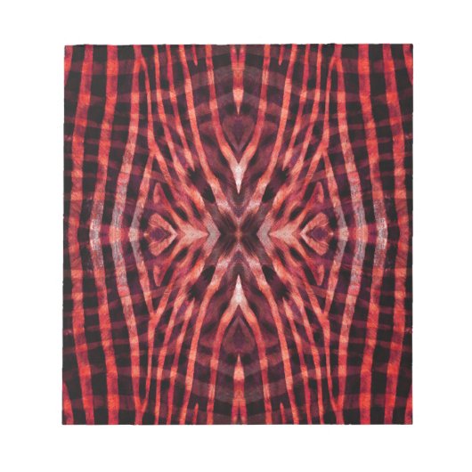 Kaleidoskop Zebra Skin Pattern Notizblock (Vorderseite)