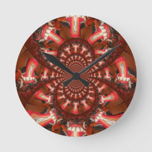Kaleidoskop-Zungen-Kunstposter/Grafik Runde Wanduhr