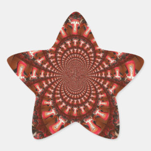 Kaleidoskop-Zungen-Kunstposter/Grafik Stern-Aufkleber