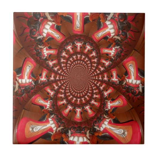 Kaleidoskop Zungenkunst Print/Graphic Fliese (Vorderseite)