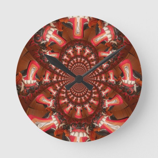 Kaleidoskop Zungenkunst Print/Graphic Runde Wanduhr (Vorderseite)