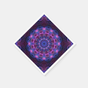 Kaleidoskopapophysis-Mandala-Herzen Serviette