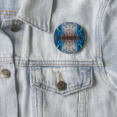 Kaleidoskopisch abstrakt bunt bohemien mandala button (Beispiel)