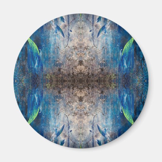 Kaleidoskopisch abstrakt bunt bohemien mandala magnet (Vorne)
