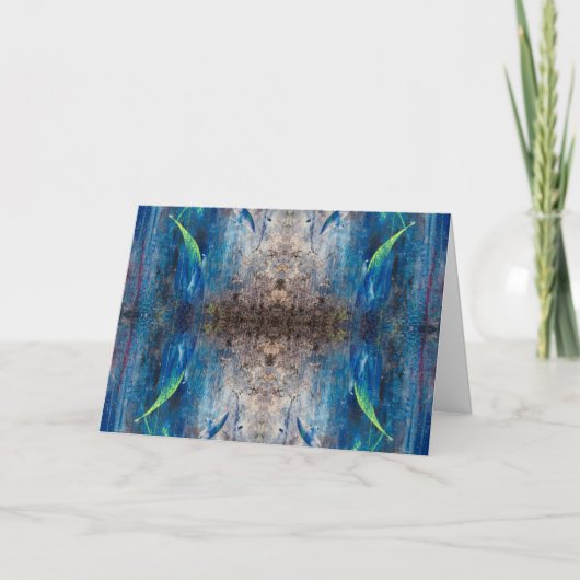 Kaleidoskopisch abstrakt bunt verspielt mandala karte (Vorderseite)