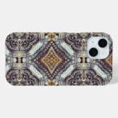 Kaleidoskopisch graue Goldmedaille-Steampunk-Zahnr Case-Mate iPhone Hülle (Rückseite (Horizontal))