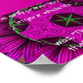 Kaleidoskopisch Mandala "Danke" Poster (Ecke)