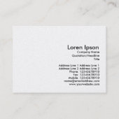 Kaleidoskopische 14 (Goldkarte) Visitenkarte (Rückseite)